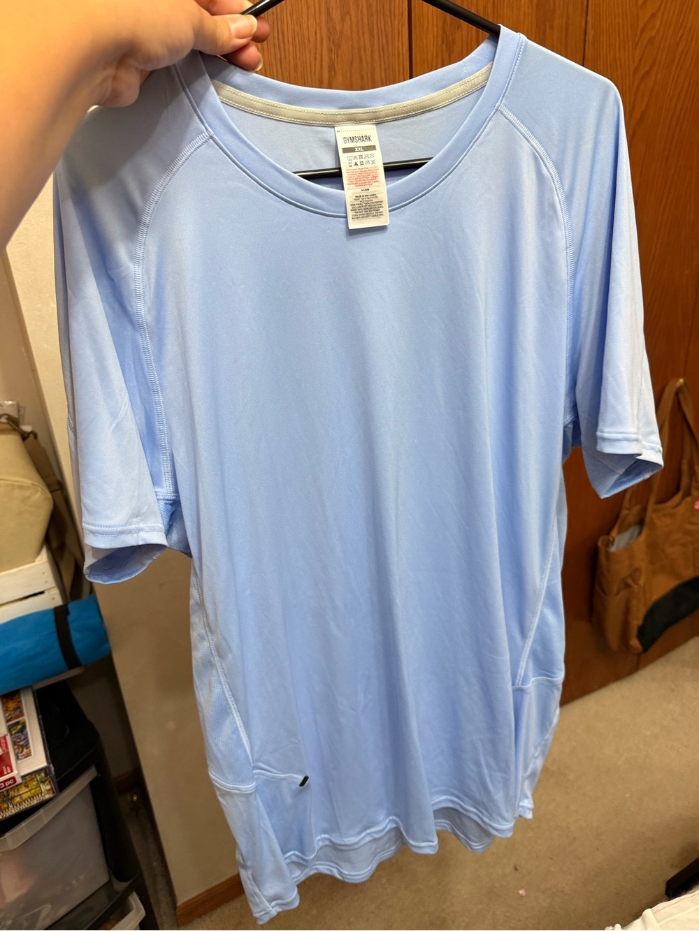 Gymshark Light Blue Short Sleeve Athletic Tee